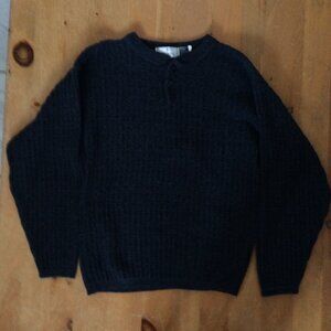 Bill Blass Knitwear Men’s Black Henley Sweater- Size S